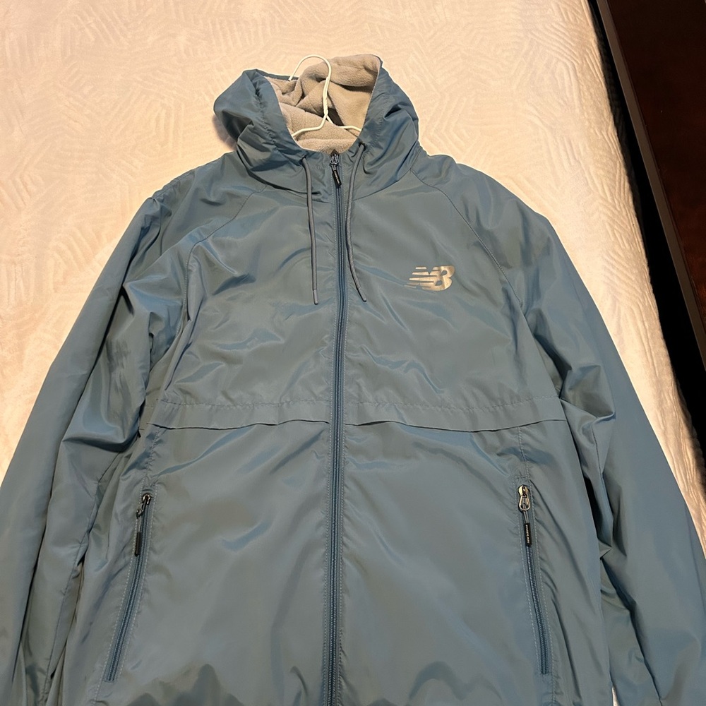 New Balance Dusty Blue Hooded Windbreaker